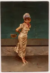 Untitled by Edoardo Gelli, OIL ON BEVELED MAHOGANY PANEL, offered Feb 2021