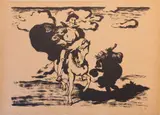 Louis Anquetin, Untitled, LITHOGRAPH, ON WOVE PAPER, 1893 H 16.5 W 22.5 LE CAVALIER ET LE MENDIANT