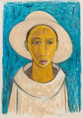 Samella Lewis, Untitled, 2000, OIL STICK ON ARCHES PAPER