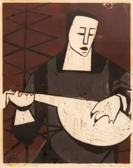Samella Lewis, Untitled, 1968, WOODCUT ON PAPER