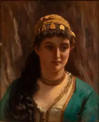 Edward Charles Barnes, Untitled, OIL ON MAHAGONY PANEL