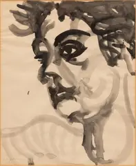 Lester Johnson, Untitled, 1953, INK ON PAPER