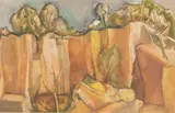 Untitled by Zubel Kachadoorian, 1950, PASTEL ON PAPER, offered Dec 2020