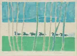 André Brasilier, Untitled, LITHOGRAPH ON PAPER