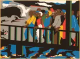 Jacob Lawrence, Untitled, 1975, SCREENPRINT IN COLORS, ON STRATHMORE PAPER