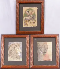 Untitled by Nancy Strailey, PASTEL & PENCIL ON PAPER, 3 PCS, offered Nov 2020
