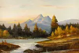 Robert Wood, Mountain Landscape, oil on canvas