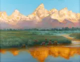 Tamara Magdalina, Buffalo Land, oil on canvas