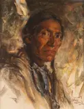 Harley Brown, Cheyenne Brave, pastel
