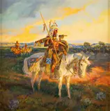 Dave Powell, The Warrior Lookouts, oil on board