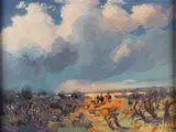 Vladan Stiha, Desert Sky, oil on canvas