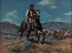 Ron Crooks, Calming, oil on board