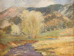Sheldon Parsons, Santa Fe in Spring, oil on canvas