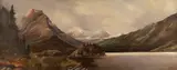 Sun Point Chalet by J.M. Moore, oil on canvas, offered Mar 2024