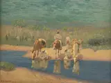 River Crossing by Edward Deming, oil on canvasboard, offered Mar 2024