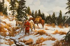 Mark Ogle, Chance Encounter, oil on canvas