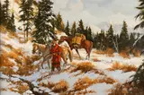 Mark Ogle, Chance Encounter, oil on canvas