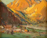 At June Lake by Alfred Mitchell, oil on board, offered Mar 2024