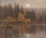 Clyde Aspevig, Dusk, oil on canvasboard