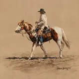 The Paint Colt by Joelle Smith, watercolor, offered Mar 2024