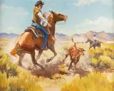 Suzanne Baker, The Lasso, oil on canvas board