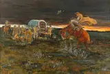 Wake Up Call by Floyd Tennison Dewitt, oil on canvas, offered Mar 2024