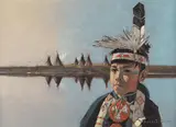 Robert Genn, Native Boy, oil on canvas