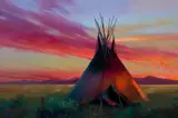Colt Idol, Evening Rising, oil on canvas
