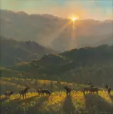 Brooke Wetzel, The Other Side of the Ridge, oil on canvas