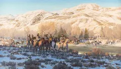 (CA) Wolves by Gary Carter, oil on board, offered Mar 2023