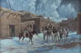 Gary Carter, (CA) Taos Whiskey Traders, oil on canvas