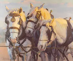 Ronald S. Riddick, (CA) Dawns Early Light, oil on canvas