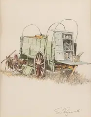 Tom Ryan, (CA) 6666 Chuck Wagon, mixed media