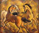 Ila Mae McAfee, Animation, oil on canvas