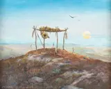 C.R. Cheek, Resting Place, oil on canvasboard