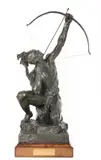 Warning to the West, Black Hawk by Lorenzo Ghiglieri, bronze, offered Mar 2023