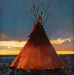 Tom Gilleon, Good Medicine, oil on canvasboard