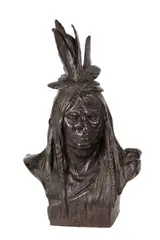 Théodore Baur, Chief Crazy Horse, bronze
