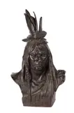 Théodore Baur, Chief Crazy Horse, bronze