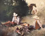 Oleg Stavrowsky, Good Buddies, oil on canvas
