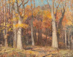 Robert Wesley Amick, Autumn in the Woods, oil on canvas