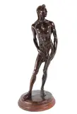 Crow Warrior by Harry M. Hazzard, bronze, offered Mar 2023