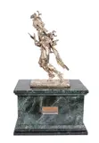 in the manner of Frederic Remington (1861-1909) The Indian Dancer by Carl Kauba, marble base, offered Mar 2023