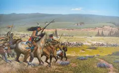 Strong Hearts to the Front, June 17 by Frank Magsino, oil on board, offered Mar 2023