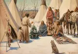 Harvey W. Johnson, (CA) Moccasin Ornament, oil on canvasboard