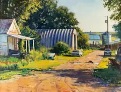 Sawmut, MT by Taylor Lynde, oil on canvas, offered Mar 2023