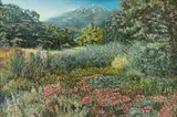 Roger Rossi, The Mountain Beyond, oil on board