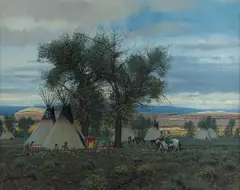 John Jarvis, Encampment, gouache