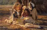 Tom Darro, My Children, oil on canvas