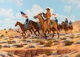 Moving Forward by Hal Penrod, oil on board, offered Mar 2023